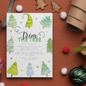 Grappige kerstboom decoreren kaart