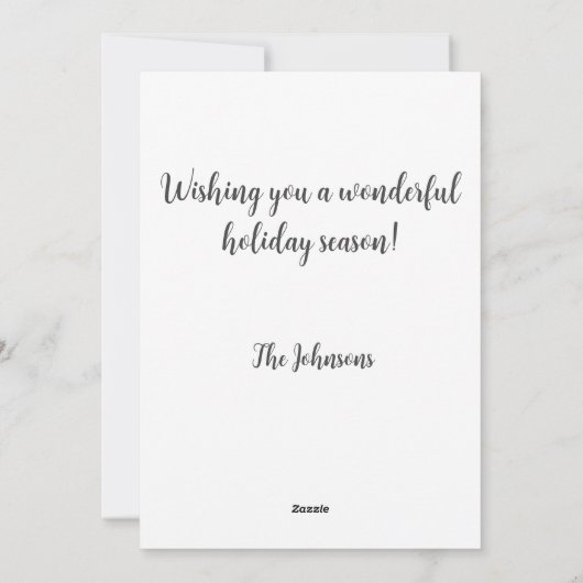 Grappige kerstboom feestdagenkaart (Achterkant)