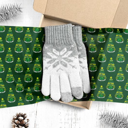 Grappige Kerstboom gaat branden  Tissuepapier