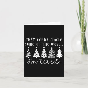 Grappige kerstboom gaat gewoon wat mensen jingle kaart