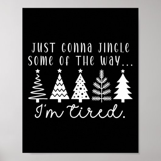 Grappige kerstboom gaat gewoon wat mensen jingle poster (Voorkant)