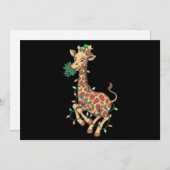 Grappige Kerstboom Giraffe Liefhebber Cadeau Liefd Feestdagenkaart (Voorkant / Achterkant)