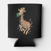 Grappige Kerstboom Giraffe Liefhebber Gift Liefde Blikjeskoeler (Voorkant)