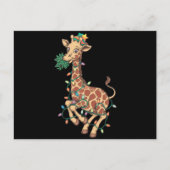 Grappige Kerstboom Giraffe Liefhebber Gift Liefde Feestdagenkaart (Voorkant)