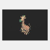Grappige Kerstboom Giraffe Liefhebber Gift Liefde Inpakpapier Vel (Voorkant)