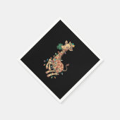 Grappige Kerstboom Giraffe Liefhebber Gift Liefde Servet (Hoek)