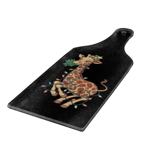 Grappige Kerstboom Giraffe Liefhebber Gift Liefde Snijplank (Hoek)