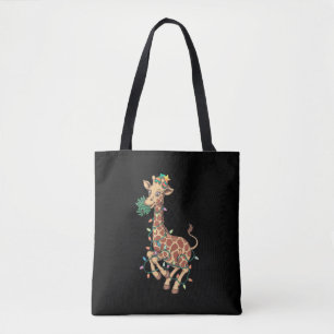 Grappige Kerstboom Giraffe Liefhebber Gift Liefde Tote Bag