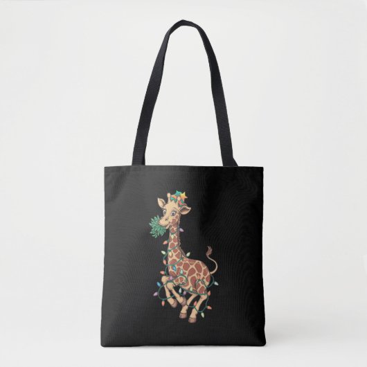 Grappige Kerstboom Giraffe Liefhebber Gift Liefde Tote Bag (Voorkant)
