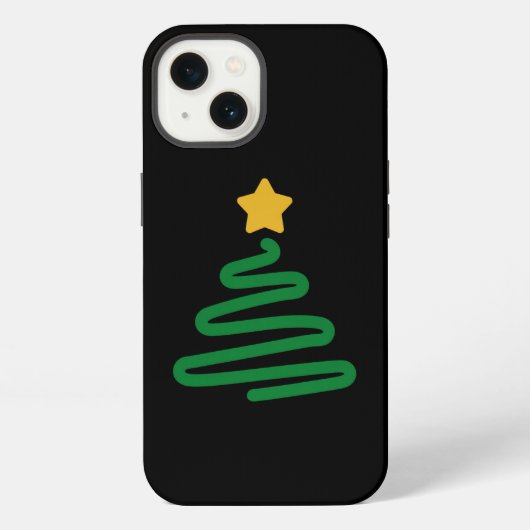 Grappige Kerstboom iPhone Hoesje (Achterkant)