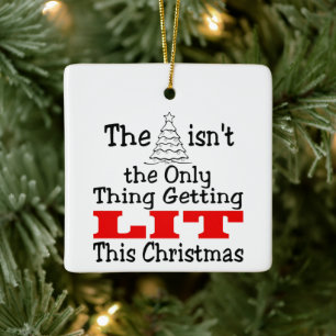 Grappige Kerstboom is Niet de Enige Die Aangaat Keramisch Ornament