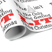 Grappige Kerstboom is Niet het Enige dat Brandend Cadeaupapier (Rol Hoek)