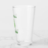 Grappige kerstboom juichen buren bierfeest glas (Links)