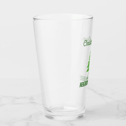 Grappige kerstboom juichen buren bierfeest glas (Rechts)
