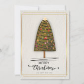 Grappige kerstboom Kaart met Ornamenten op Pi (Voorkant)