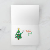 Grappige kerstboom kaart met vraag aan de Kerstman (Binnen)