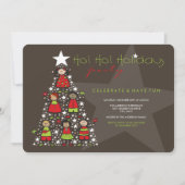 Grappige kerstboom Kinder feestdag Uitnodigen Kaart (Voorkant)