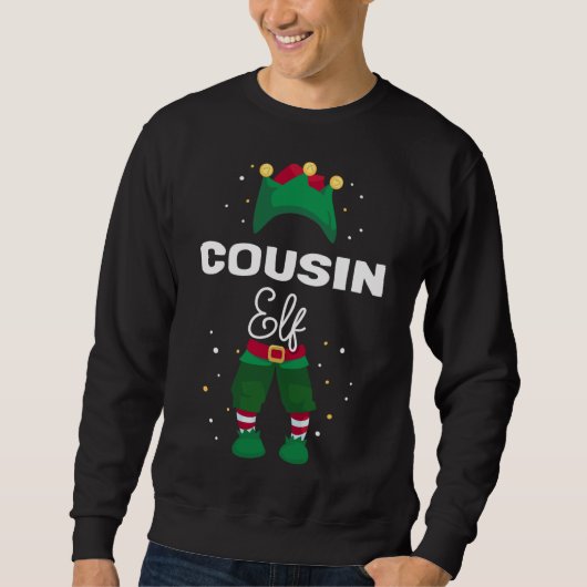 Grappige Kerstboom Lights Lelijke trui COUSIN El (Voorkant)