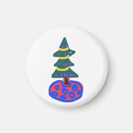 Grappige Kerstboom Magneet (Voorkant)