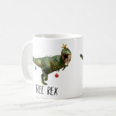 Grappige Kerstboom Rex Dinosaur White Elephant Koffiemok (Voorkant links)
