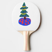 Grappige Kerstboom Tafeltennisbatje (Achterkant)