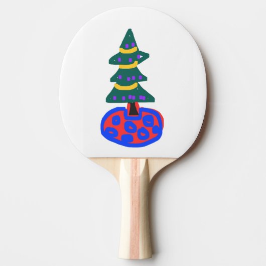 Grappige Kerstboom Tafeltennisbatje (Voorkant)