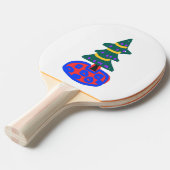 Grappige Kerstboom Tafeltennisbatje (Voorkant Gekanteld)