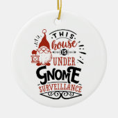 grappige kerstboomkunst keramisch ornament (Voorkant)