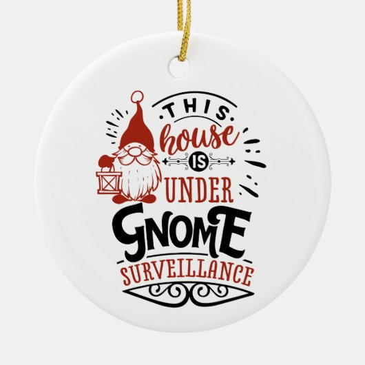 grappige kerstboomkunst keramisch ornament (Voorkant)