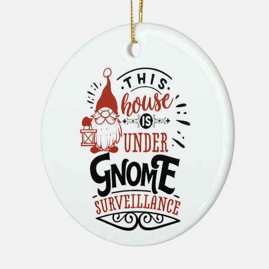 grappige kerstboomkunst keramisch ornament (Links)