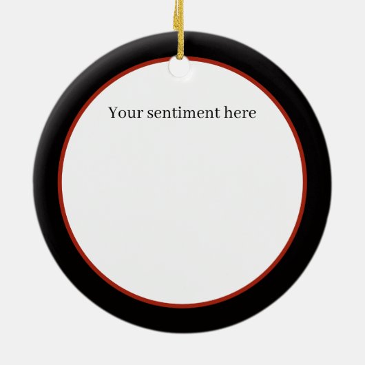 grappige kerstboomkunst keramisch ornament (Achterkant)