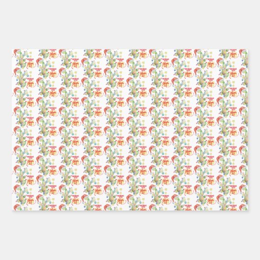 Grappige Kerstcactus Covid 2020 Inpakpapier Vel (Voorkant)