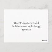 Grappige kerstcactus met kerstmuts en -bril briefkaart (Achterkant)