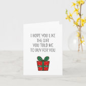 Grappige Kerstcadeau Joke Verjaardag Kaart (Gele Bloem)