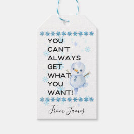 Grappige kerstcadeau label cadeaulabel