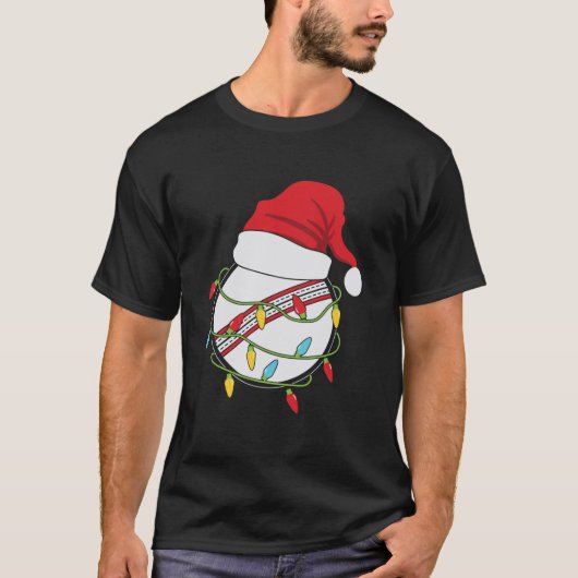 grappige kerstcadeaus Cricket Ball Kerstkerstman T-shirt (Voorkant)