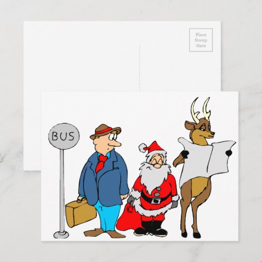 Grappige kerstcadeaus feestdagenkaart (Voorkant / Achterkant)