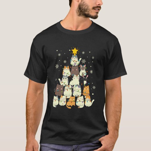 grappige kerstcadeaus Kat kerstboom3648png364 T-shirt (Voorkant)