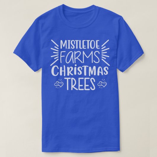 grappige kerstcadeaus Mistletoe Boerderijen Xmas T T-shirt (Design voorkant)