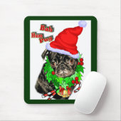 Grappige Kerstcadeaus voor Pug liefhebbers Muismat (Met muis)