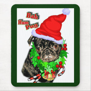 Grappige Kerstcadeaus voor Pug liefhebbers Muismat