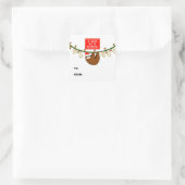 Grappige kerstcadeautags vierkante sticker (Tas)