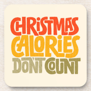 Grappige kerstcalorieën tellen niet mee voor desig bier onderzetter