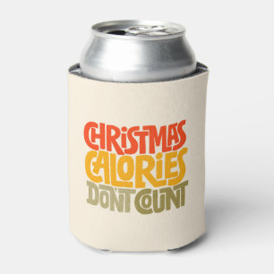 Grappige kerstcalorieën tellen niet mee voor desig blikjeskoeler