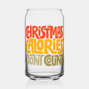 Grappige kerstcalorieën tellen niet mee voor desig blikvorm glas