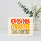 Grappige kerstcalorieën tellen niet mee voor desig briefkaart (Staand voorkant)