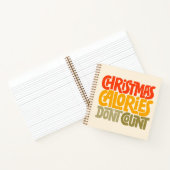 Grappige kerstcalorieën tellen niet mee voor desig notitieboek (Binnen)