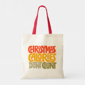 Grappige kerstcalorieën tellen niet mee voor desig tote bag (Achterkant)