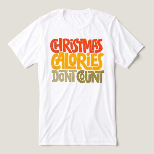 Grappige kerstcalorieën tellen niet mee voor desig Tri-Blend shirt (Design voorkant)
