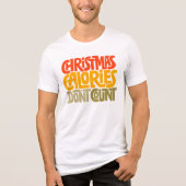 Grappige kerstcalorieën tellen niet mee voor desig Tri-Blend shirt (Voorkant)